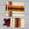 Kerala Set Mundu (Mundum Neriyathum) Pure Cotton Red, Navy Blue & Kasavu Border