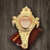 Aranmula Kannadi (2.2 inch) Shankh Design with built-in backstand | 100% Authentic Aranmula Craft | Direct from Traditional Artisans| Authentic Vishu Kani Mirror