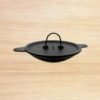 Cast Iron Appam Pan with Lid Pre-Seasoned Appa Chatti(Standard Size) for Soft & Crispy Appam for Traditional Appam
