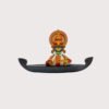 Boat with Printed Kathakali Face – Handcrafted Cultural Décor Showpiece