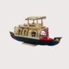 Double Deck Houseboat Wooden Showpiece – Traditional Backwater Decor