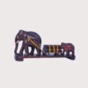 Elephant Cart Handcrafted Rosewood Showpiece – Wooden Elephant Carrying Logs Decor