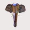 Elephant Head Wooden Wall Hanging – Handcrafted Kerala Traditional Home Decor
