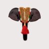 Elephant Head with Nettipattam – Wooden Wall Hanging Handcrafted Traditional Kerala Home Decor