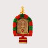 Kolam Thidambu (1ft) Red Green Color - Handcrafted Kerala Traditional Temple Home & festive decor