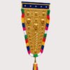 Nettipattam (Multicolor blue velvet) 5.5ft- Handcrafted Kerala Nettipattam– Traditional Elephant Caparison Wall Décor