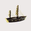 Sailing Boat Model - Handcrafted Wooden  – Decorative Nautical Ship Showpiece with Fabric Sails & Mast Detailing