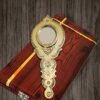 Aranmula Kannadi (1.5 inch) Handheld Ashtamangalya Kannadi | 100% Authentic Aranmula Kannadi | Direct from Traditional Artisans| Authentic Vishu Kani Mirror
