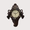 Shanku Wall Clock- Premium Handcrafted Rosewood Finish Clock with Traditional Brass Ornamentation